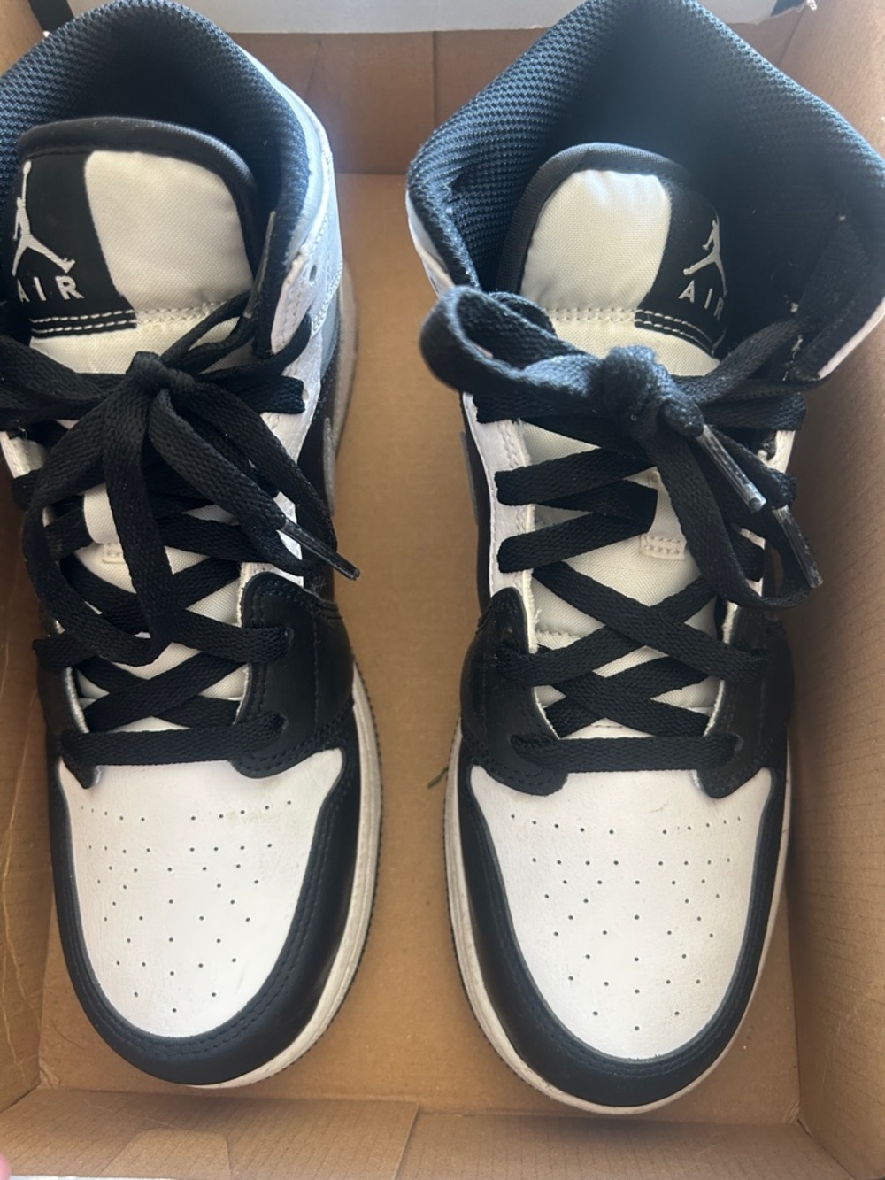 Jordan Kids High-Top Sneakers in Black and White